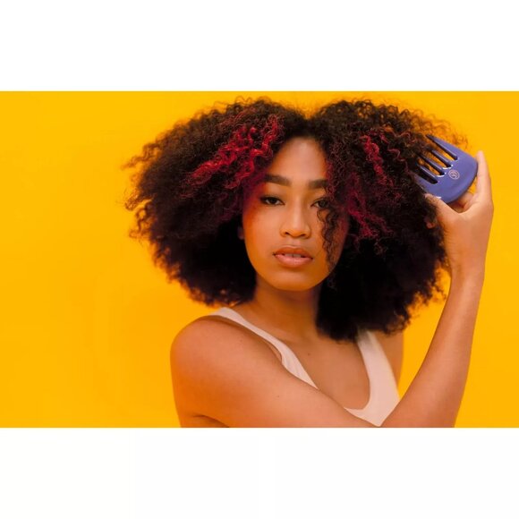 KAZMALEJE Kurls Plus Wide Toothpick Hair Comb, Cobalt - NEW in Sealed Package - Picture 6 of 6